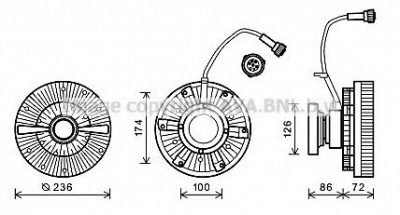 AVA QUALITY COOLING rec102 -  Сцепление, вентилятор радиатора